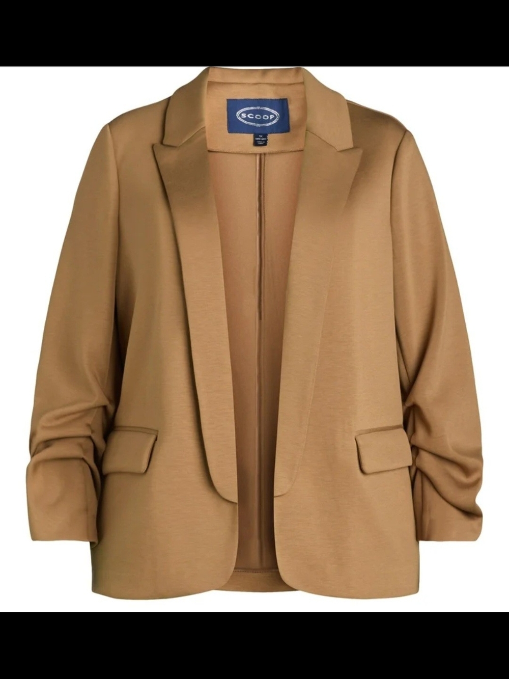 Scoop Relaxed Ultimate ScubaKnit Blazer with Scrunch Sleeves
